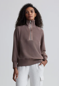 Women's Lismore Half Zip Sweat | Taupe