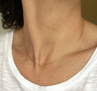 Rectangle Chain Necklace | Gold