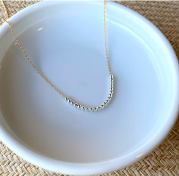 Sterling Silver Beaded Necklace