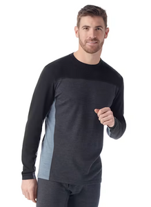 Men's Merino Colorblock Crew |  Charcoal/Black