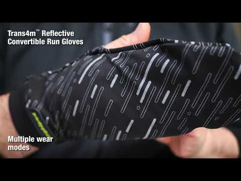 Reflective Convertible Run Gloves | Night Sky