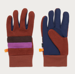 Teca Fleece Gloves | Rusty