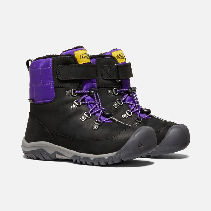 Youth Greta Boot | Black/Purple