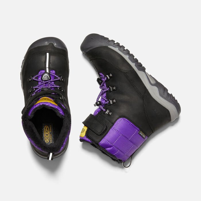 Youth Greta Boot | Black/Purple