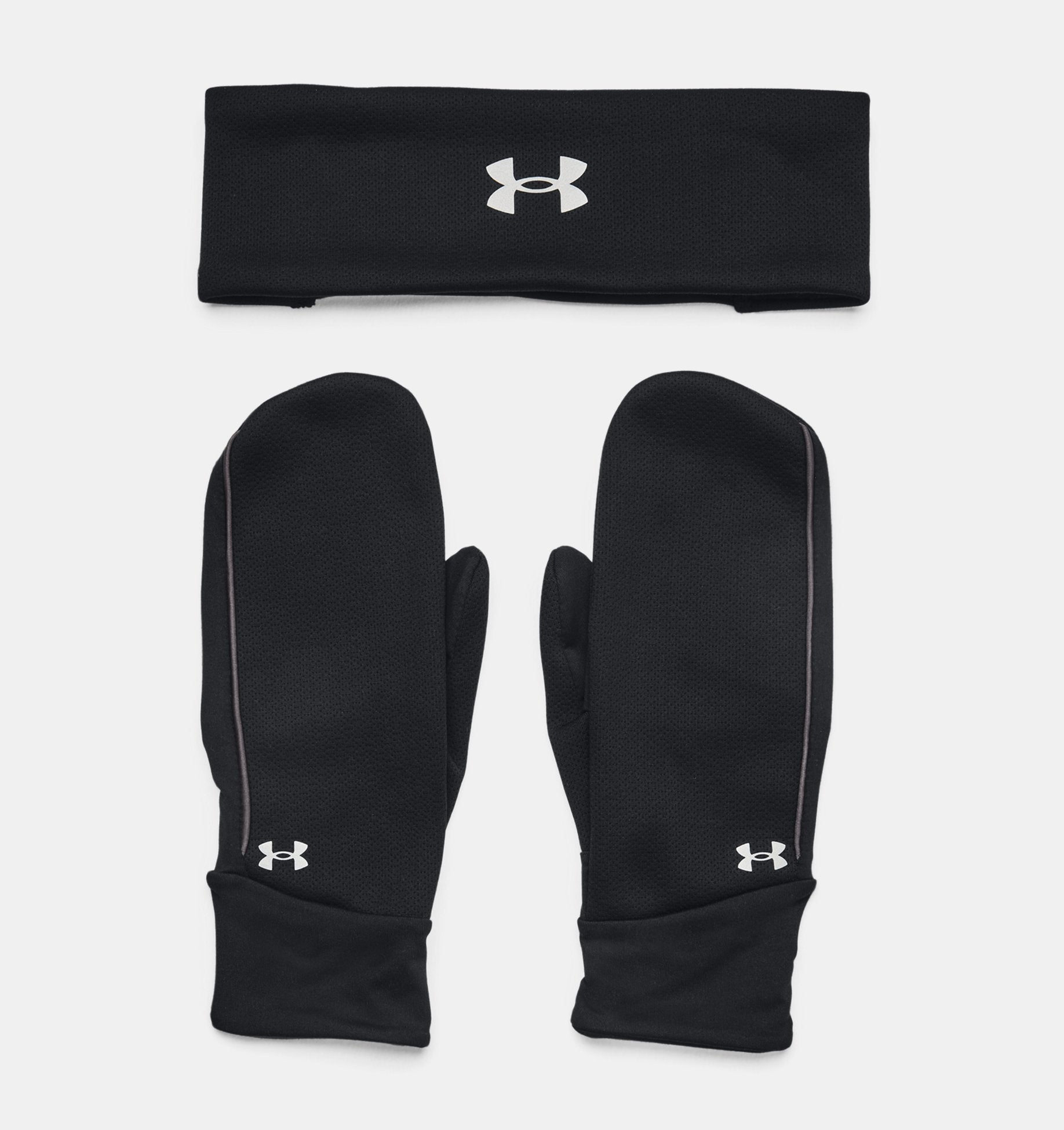 Women's Run Headband/Mitten Set | Black
