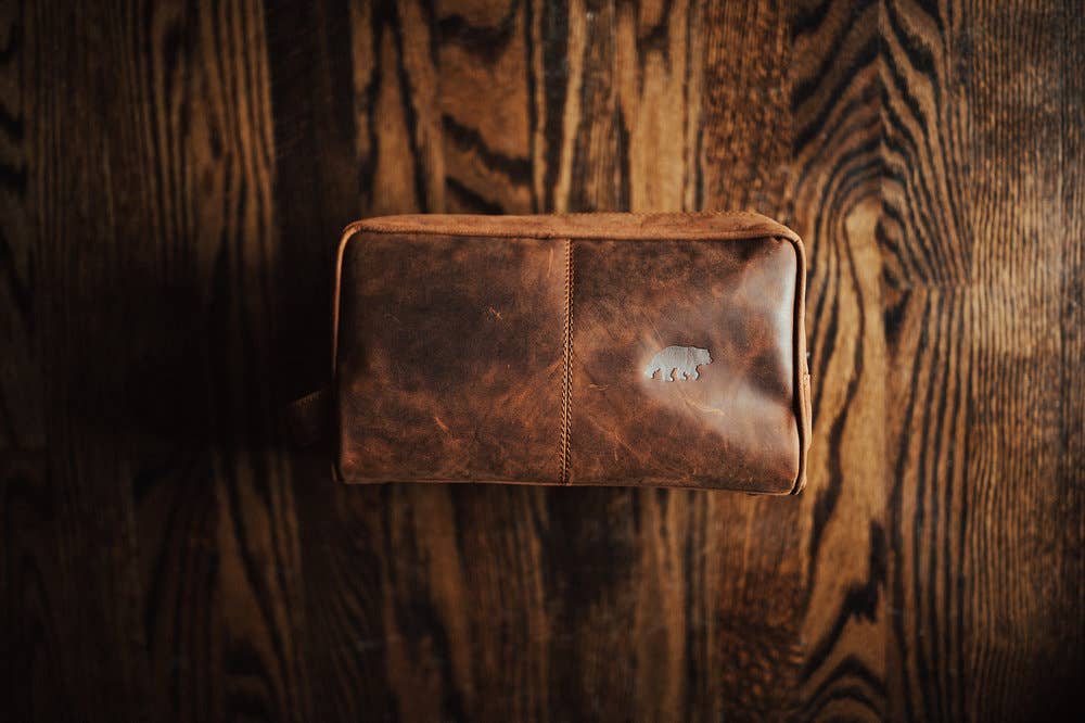 Buffalo Leather Dopp | Mid Brown