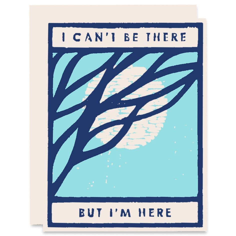 Can't Be There (Moon) Friendship Card