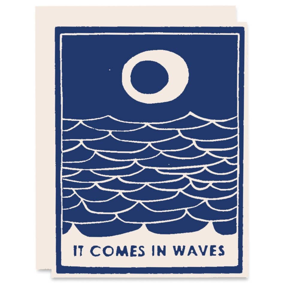 Comes In Waves Sympathy Card
