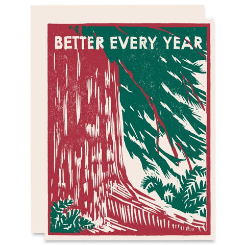 Redwood Tree Better Every Year Birthday Card