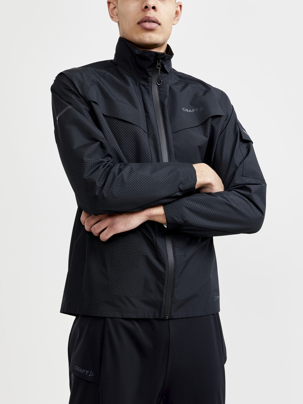 Men's Pro Hydro Cargo Running Jacket | Black