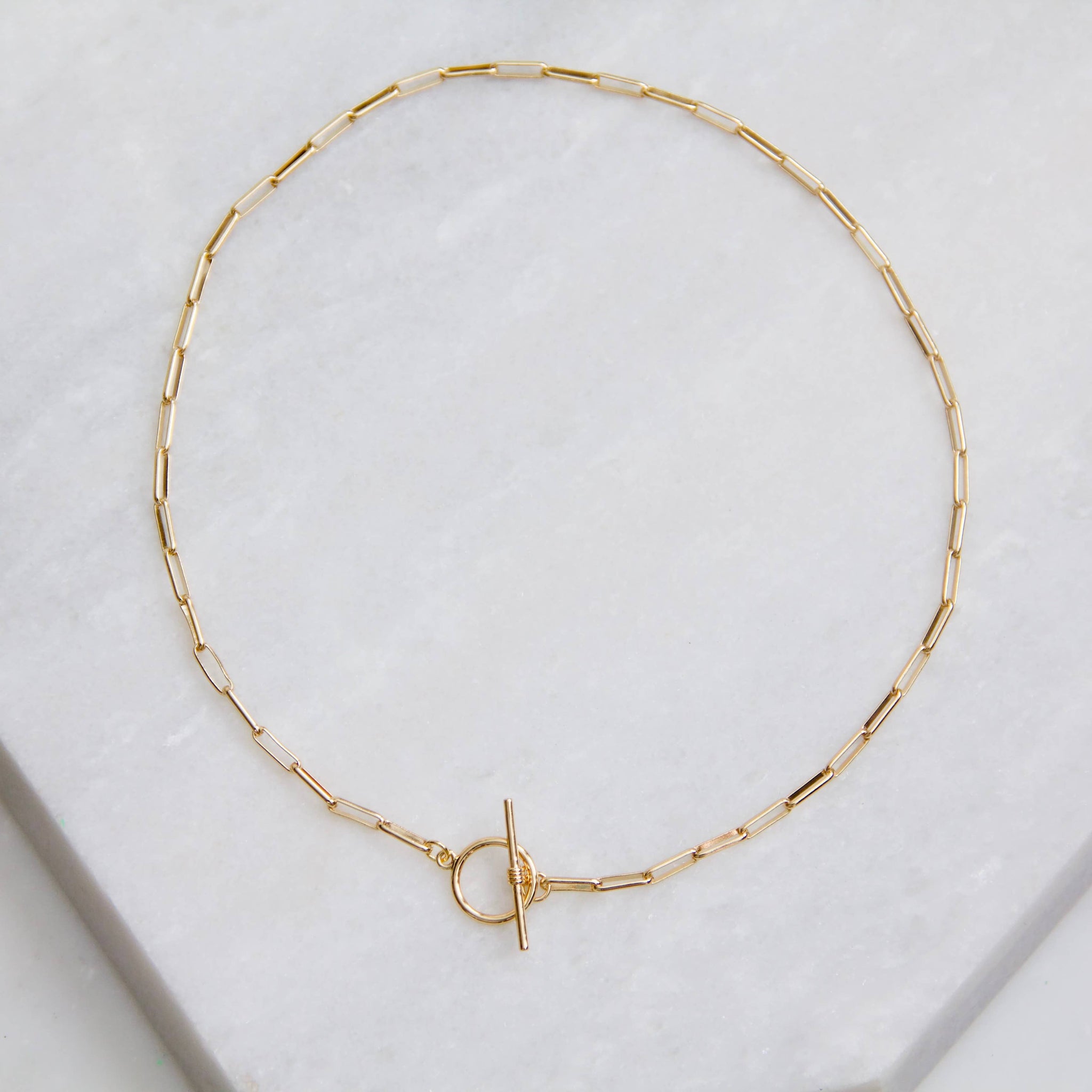 Paperclip Choker Necklace | Gold