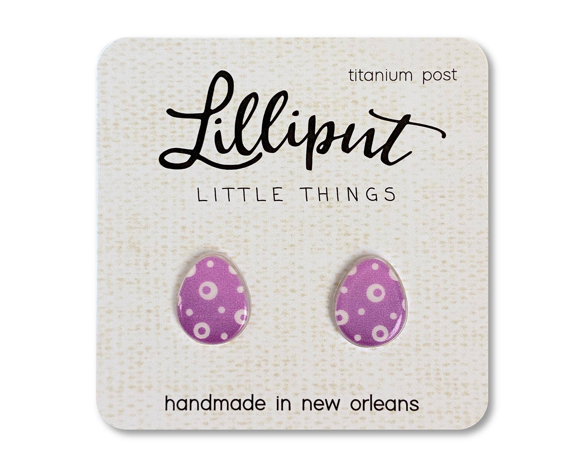 Easter Egg Earrings: Purple