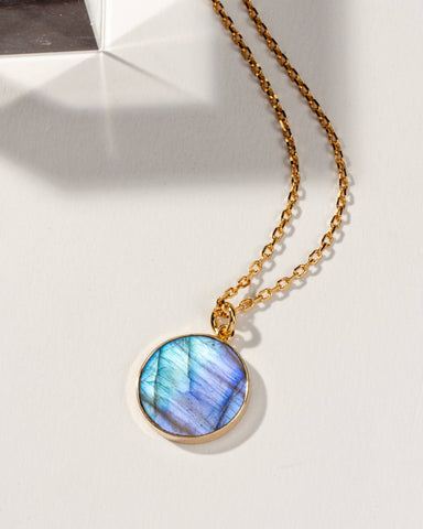 Smooth Sailing Medallion Necklace| Labradorite