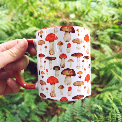 The Butterfly & Toadstool - Red Toadstool Ceramic Mug