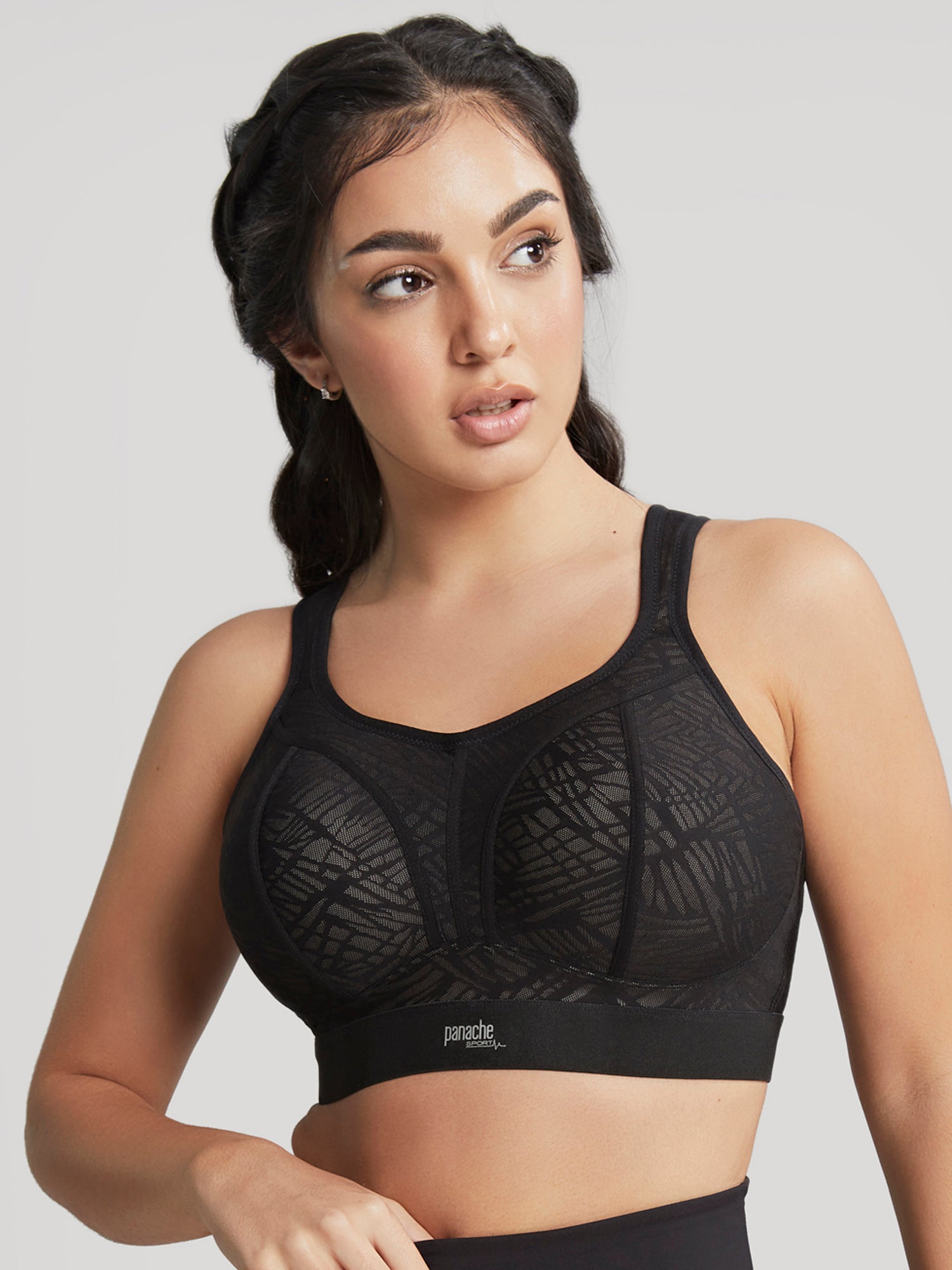 Nonwired Sports Bra | Black/Latte