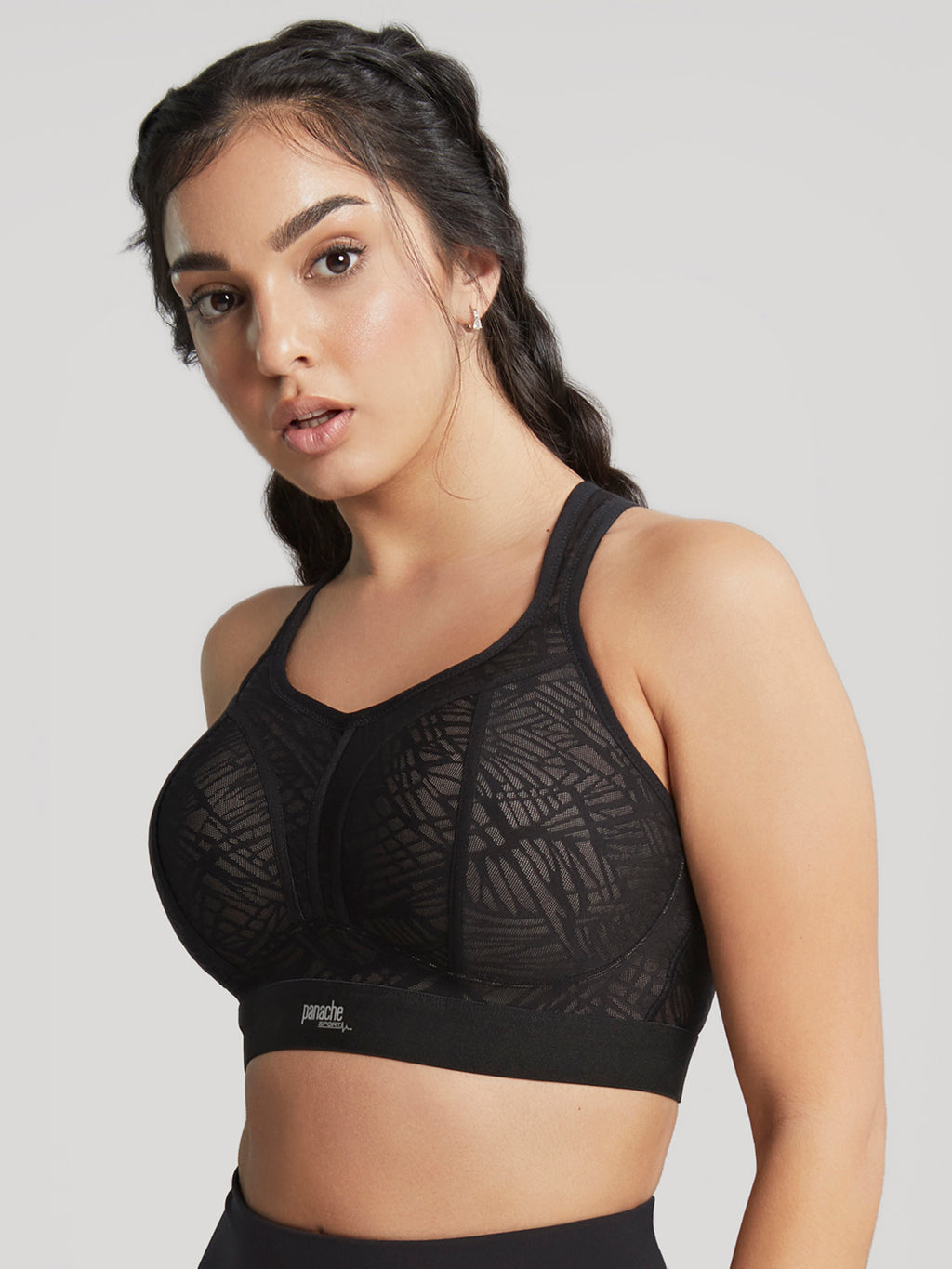 Nonwired Sports Bra | Black/Latte