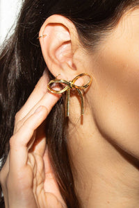 The Bow is Mine Stud - 18k Gold Plated