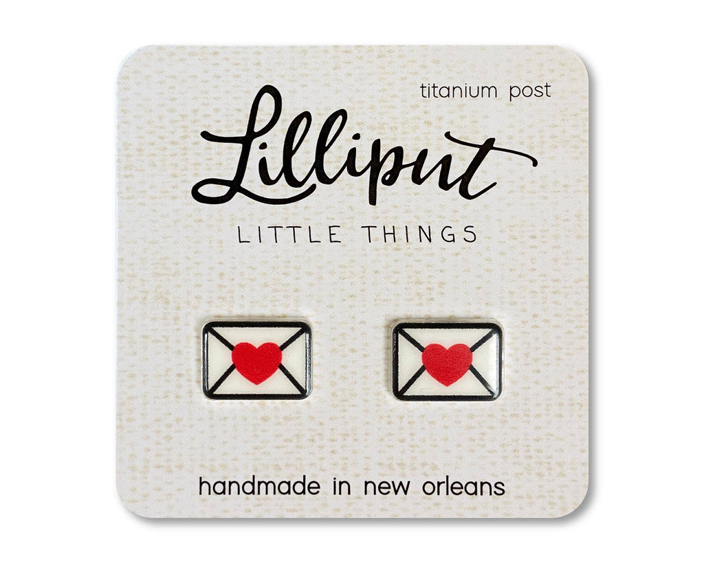 Love Letter Earrings: White