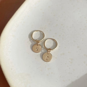 XO Coin Drop Earrings | Gold