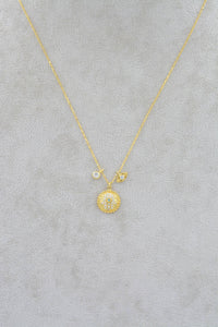 Gold Hamsa Multi Charm necklace
