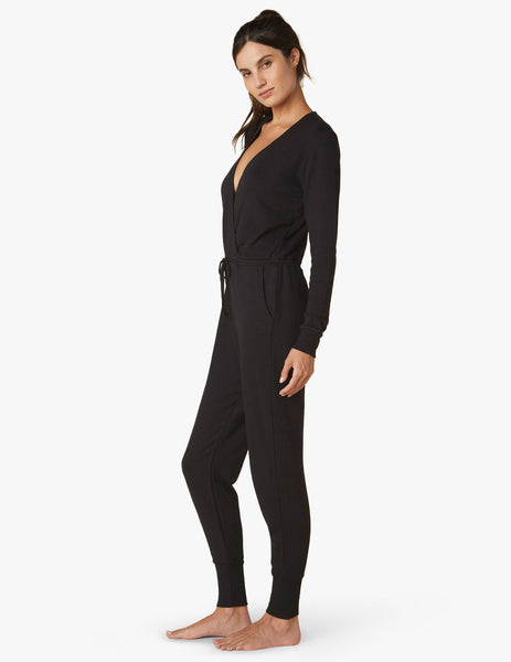 Women's Cozy Fleece Jumpsuit | Black