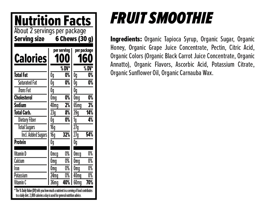 Energy Chews | Fruit Smoothie