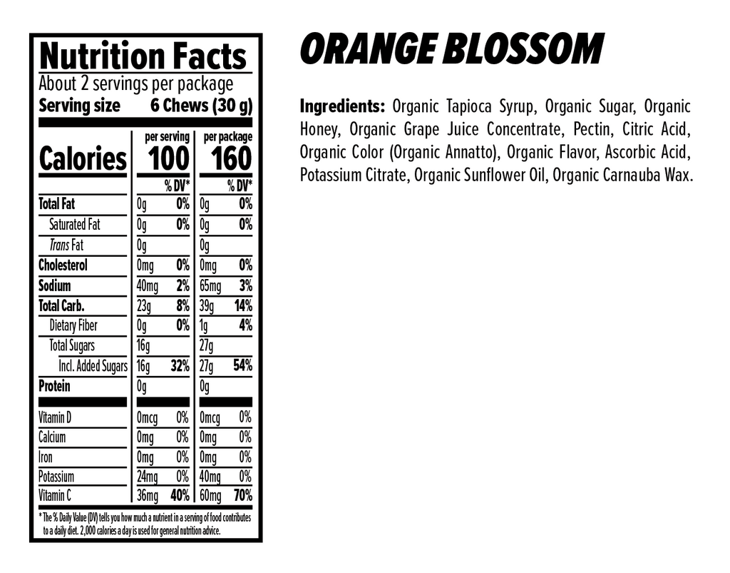 Energy Chews | Orange Blossom
