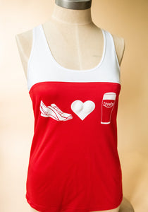 Runners <3 Beer Tank | Red/White