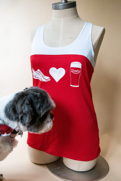 Runners <3 Beer Tank | Red/White