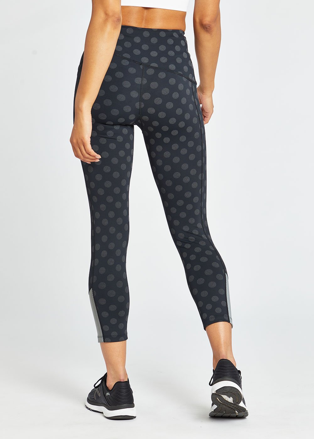 Firecracker Reflective 3/4 Tights | Black/Daring Dots