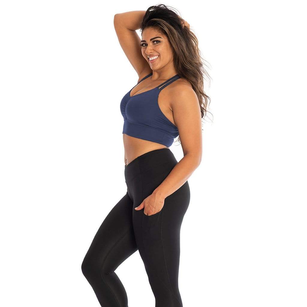 Double Down Bra | Night Swim Navy