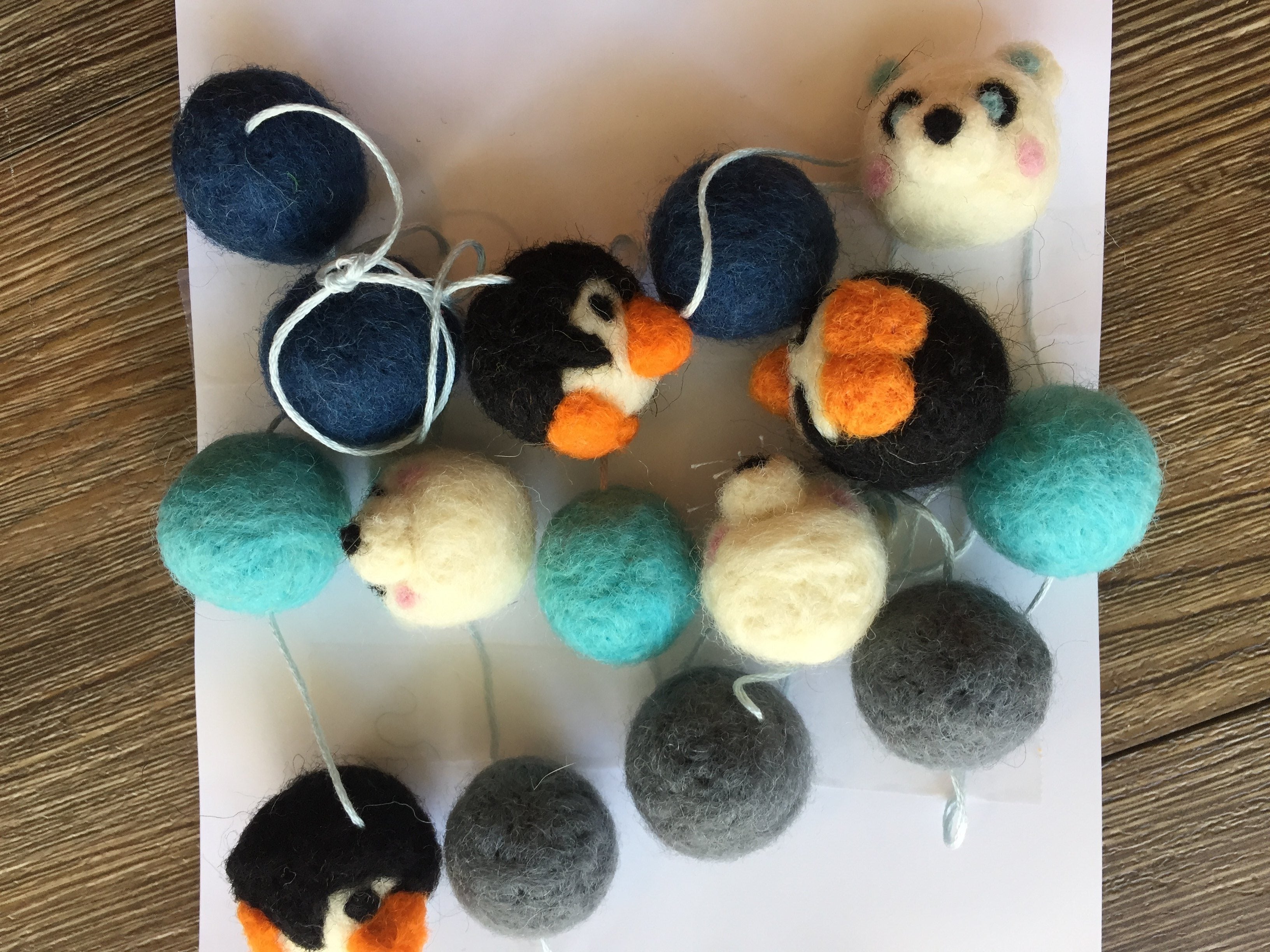 Hand-Felted Pom Garlands - 4'