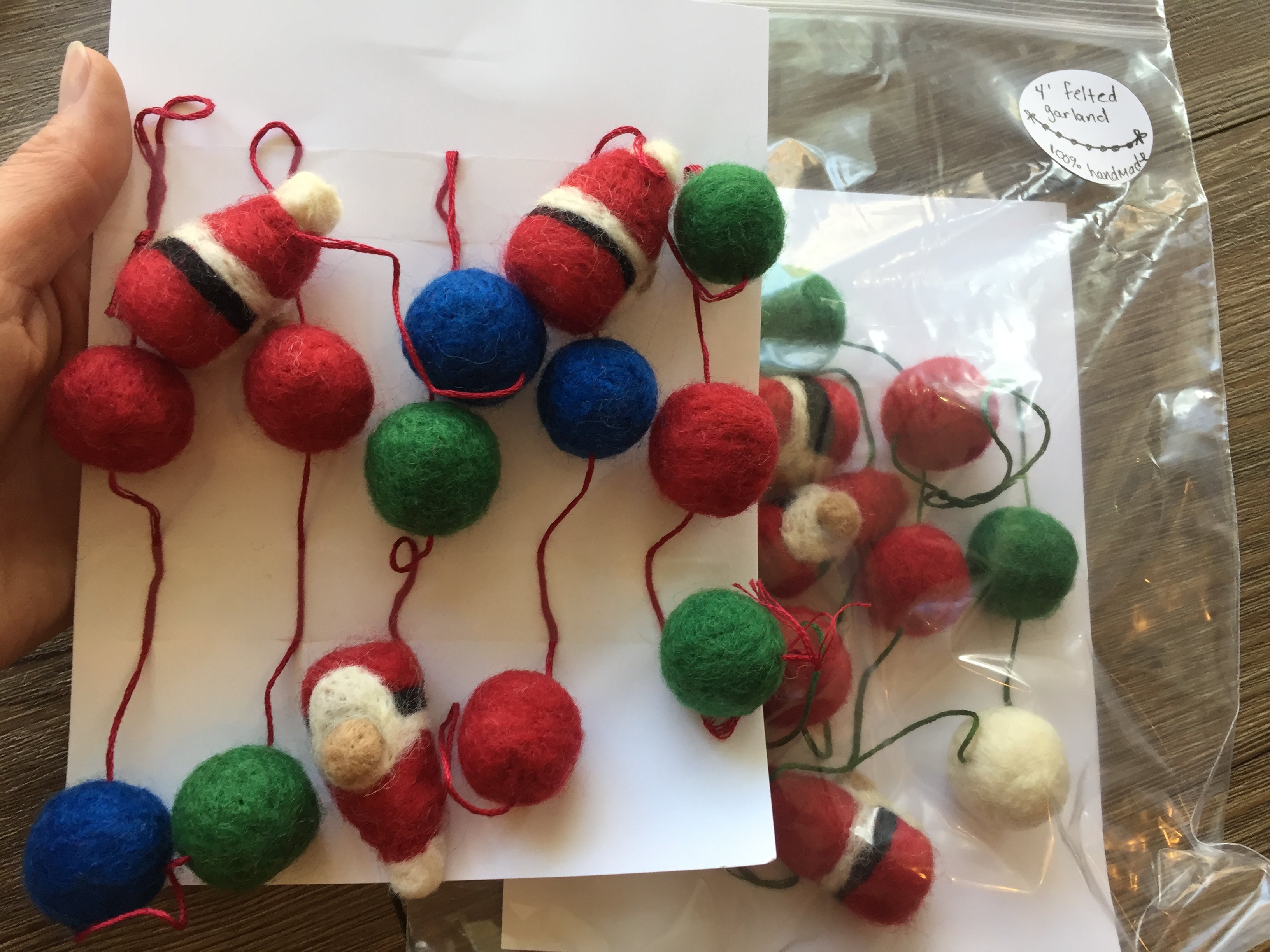 Hand-Felted Pom Garlands - 4'