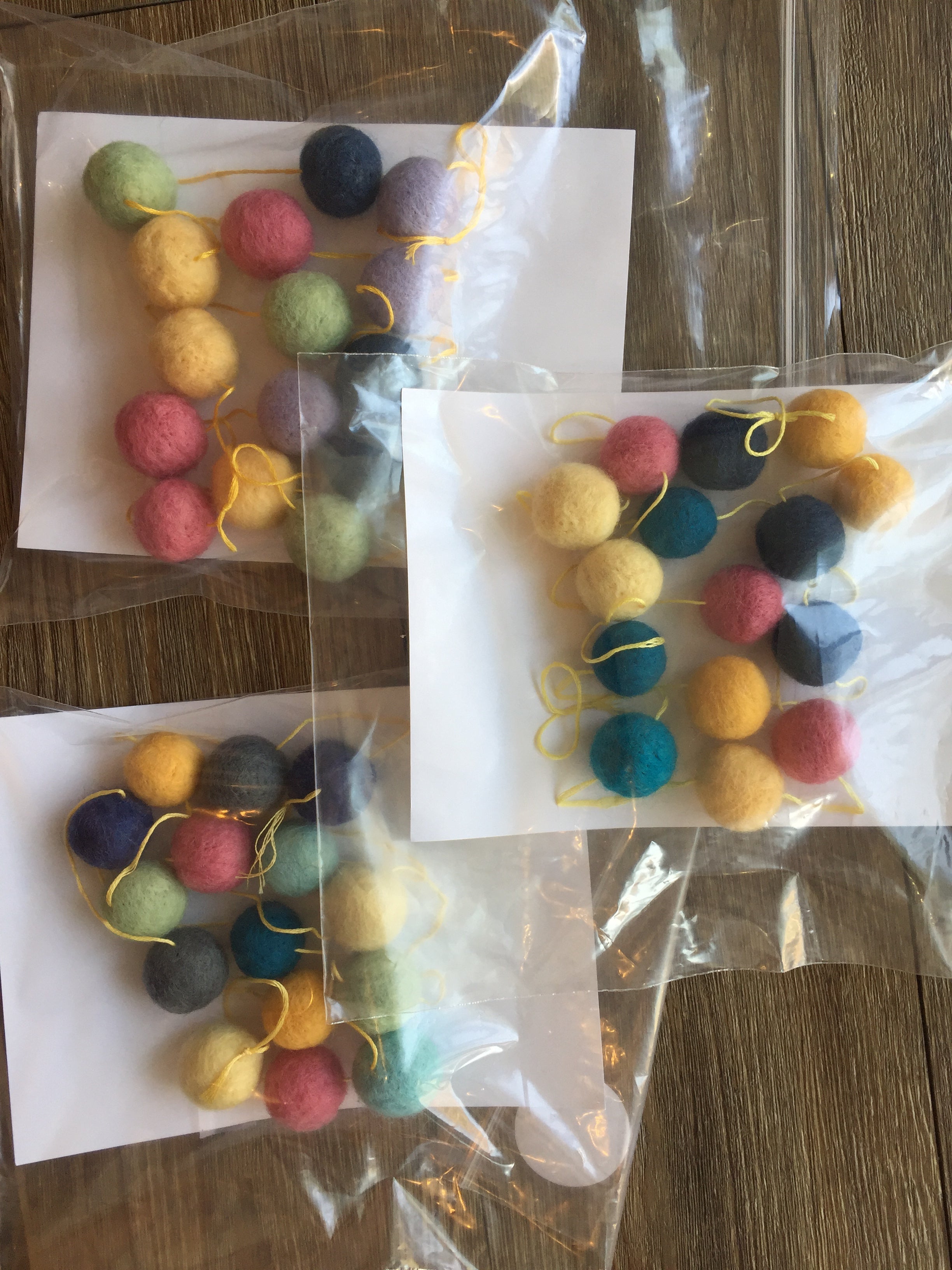 Hand-Felted Pom Garlands - 4'