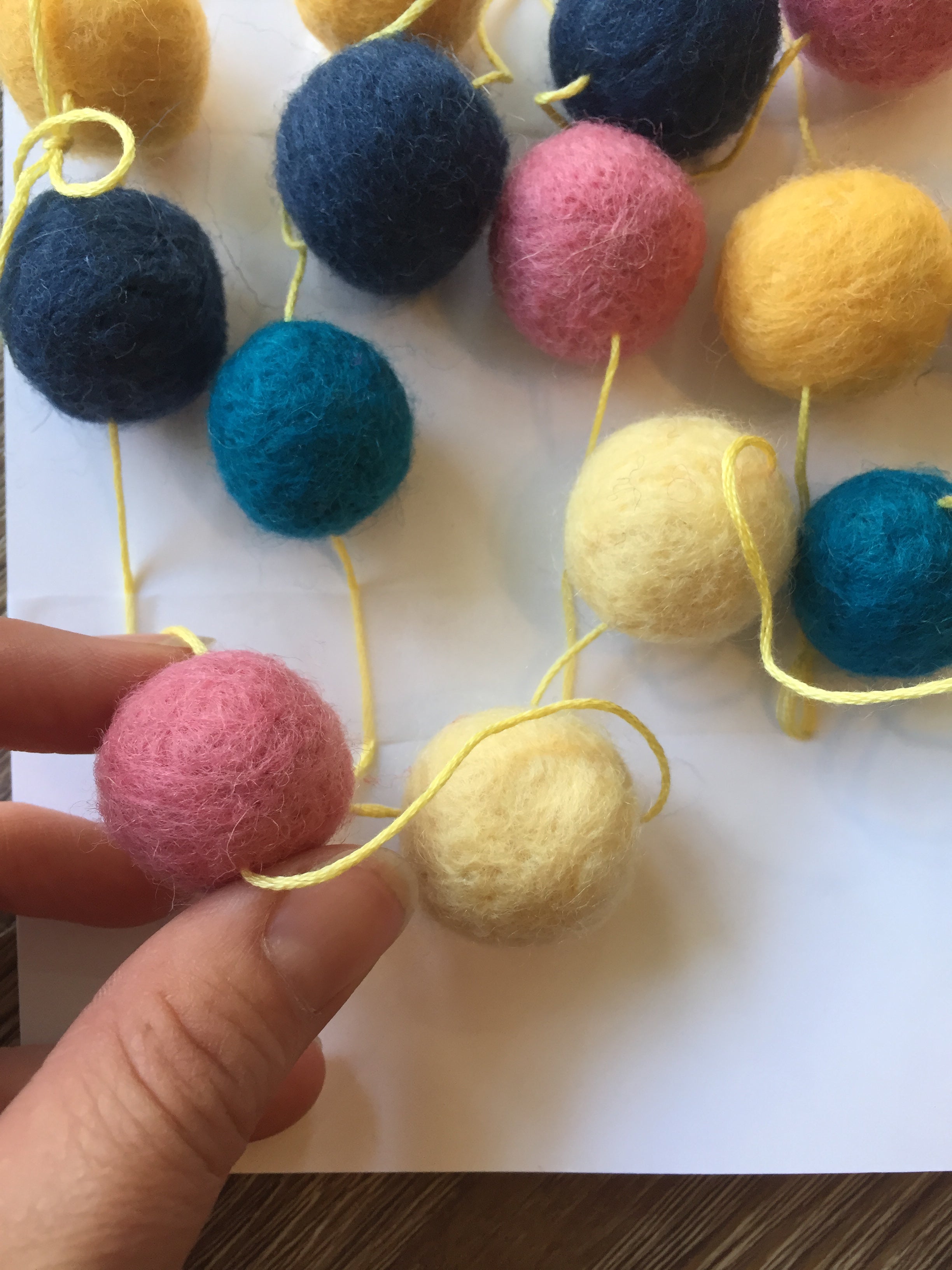 Hand-Felted Pom Garlands - 4'