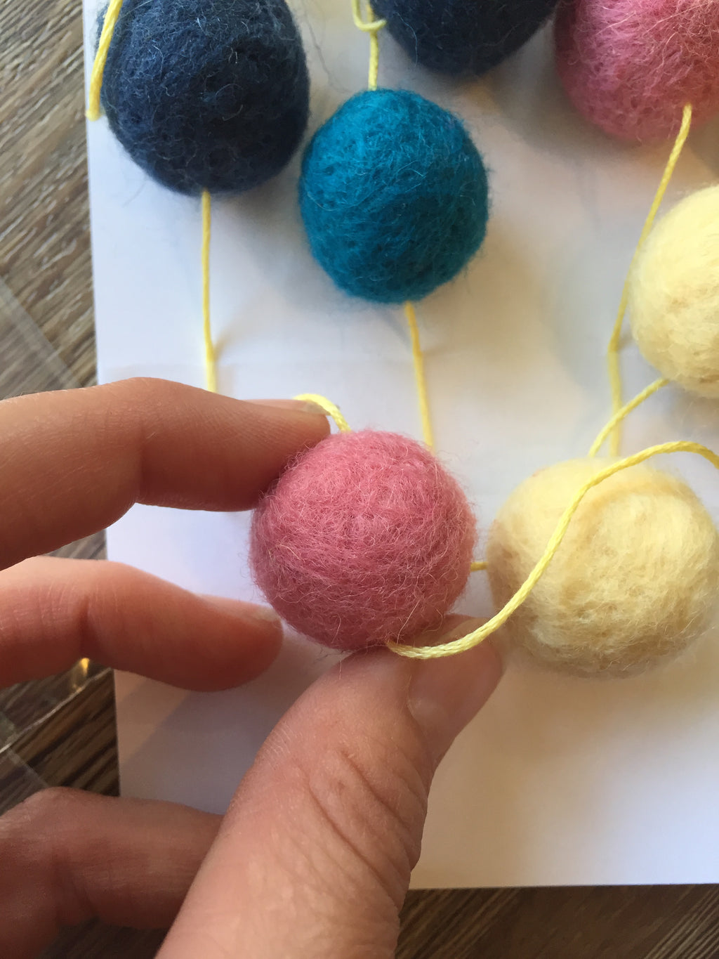 Hand-Felted Pom Garlands - 4'