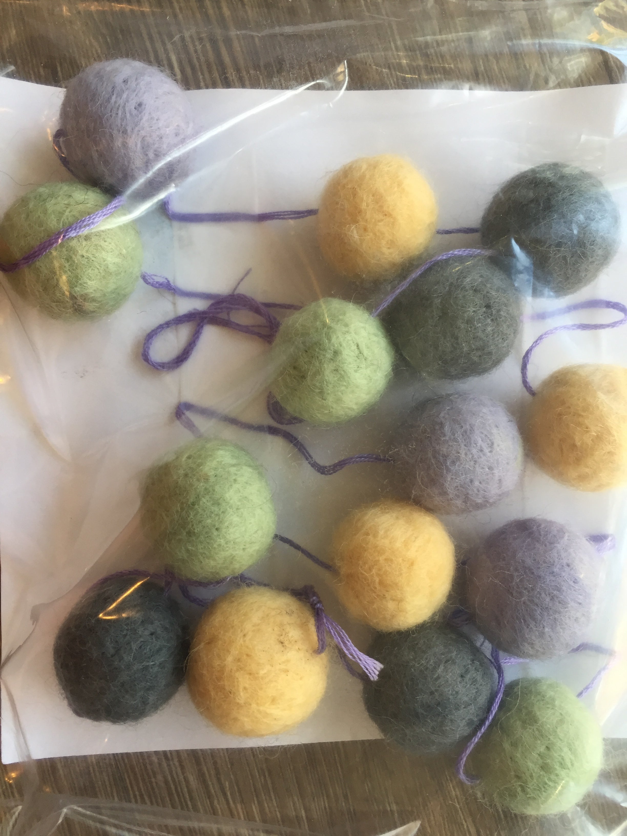 Hand-Felted Pom Garlands - 4'