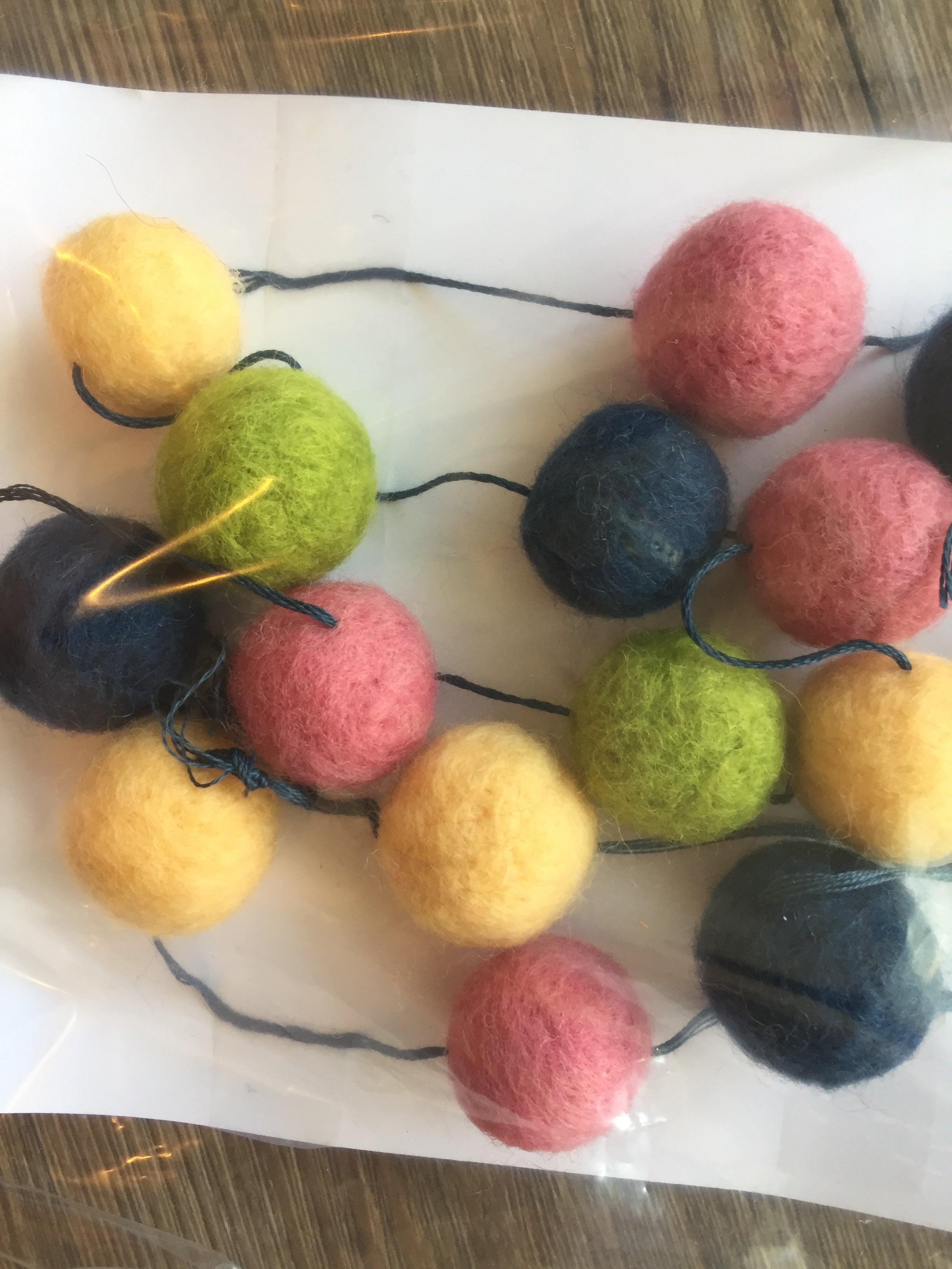 Hand-Felted Pom Garlands - 4'