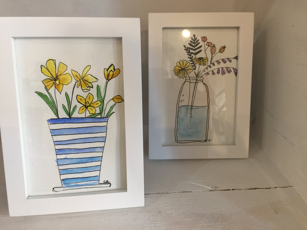 Framed Botanical Watercolors