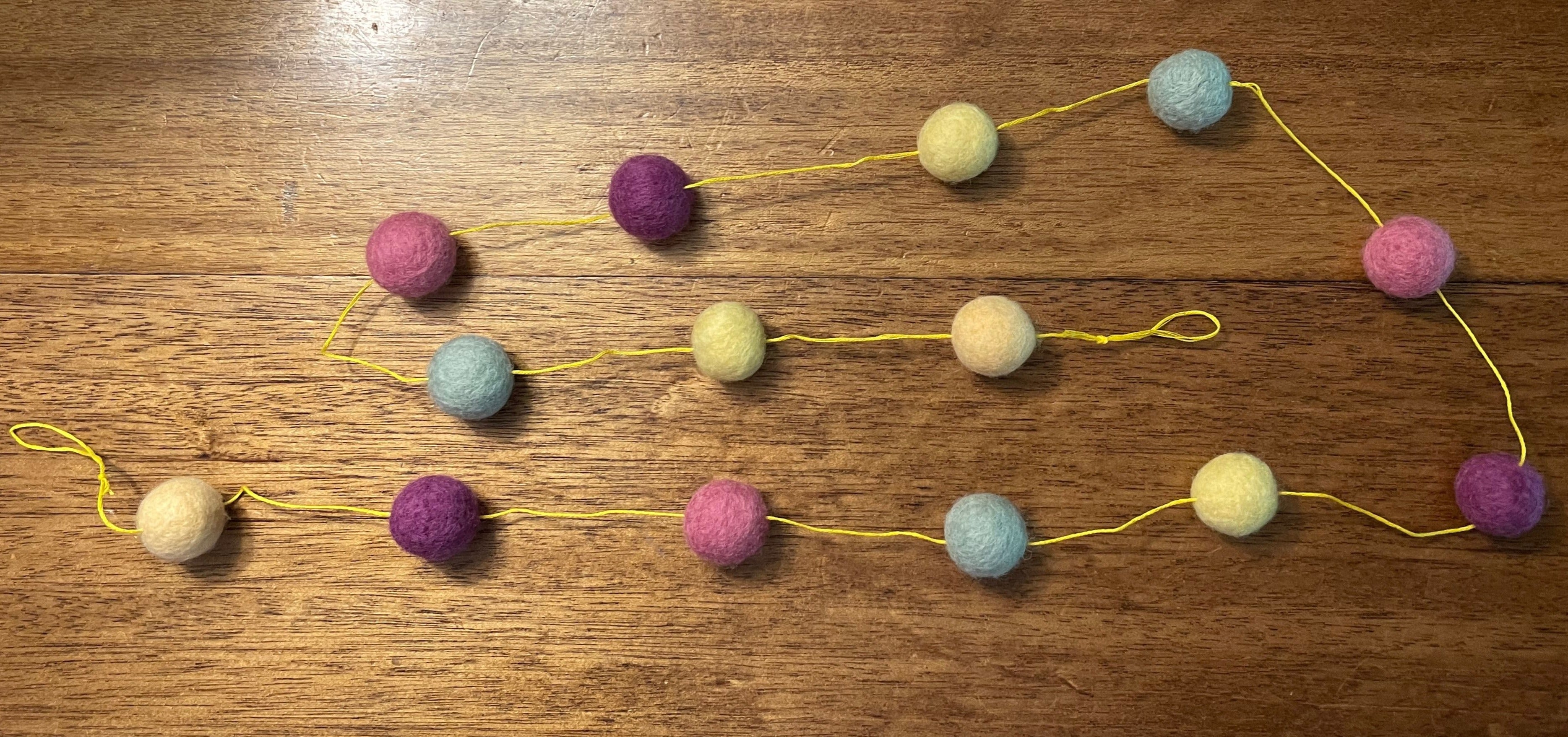 Hand-Felted Pom Garlands - 4'