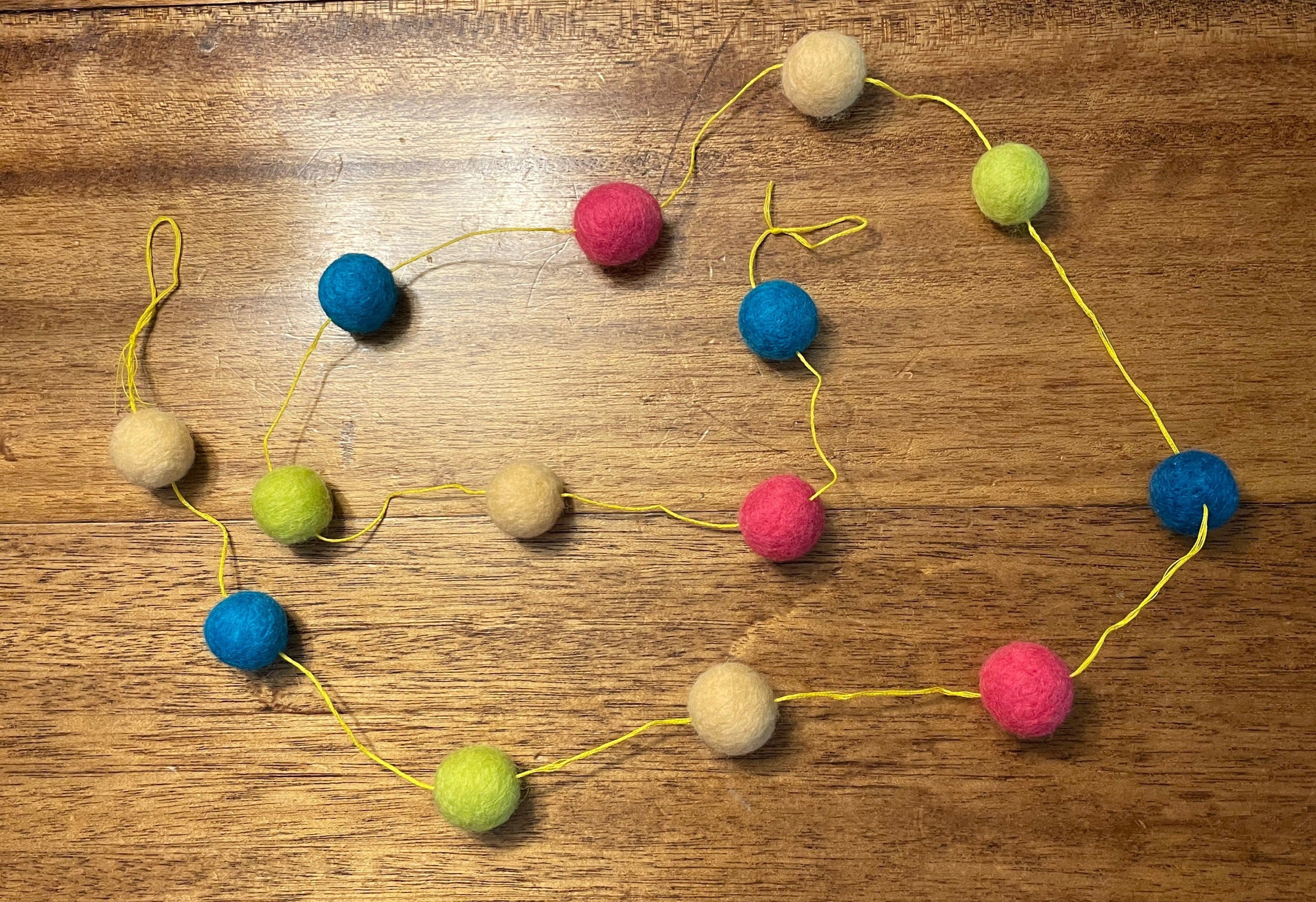 Hand-Felted Pom Garlands - 4'