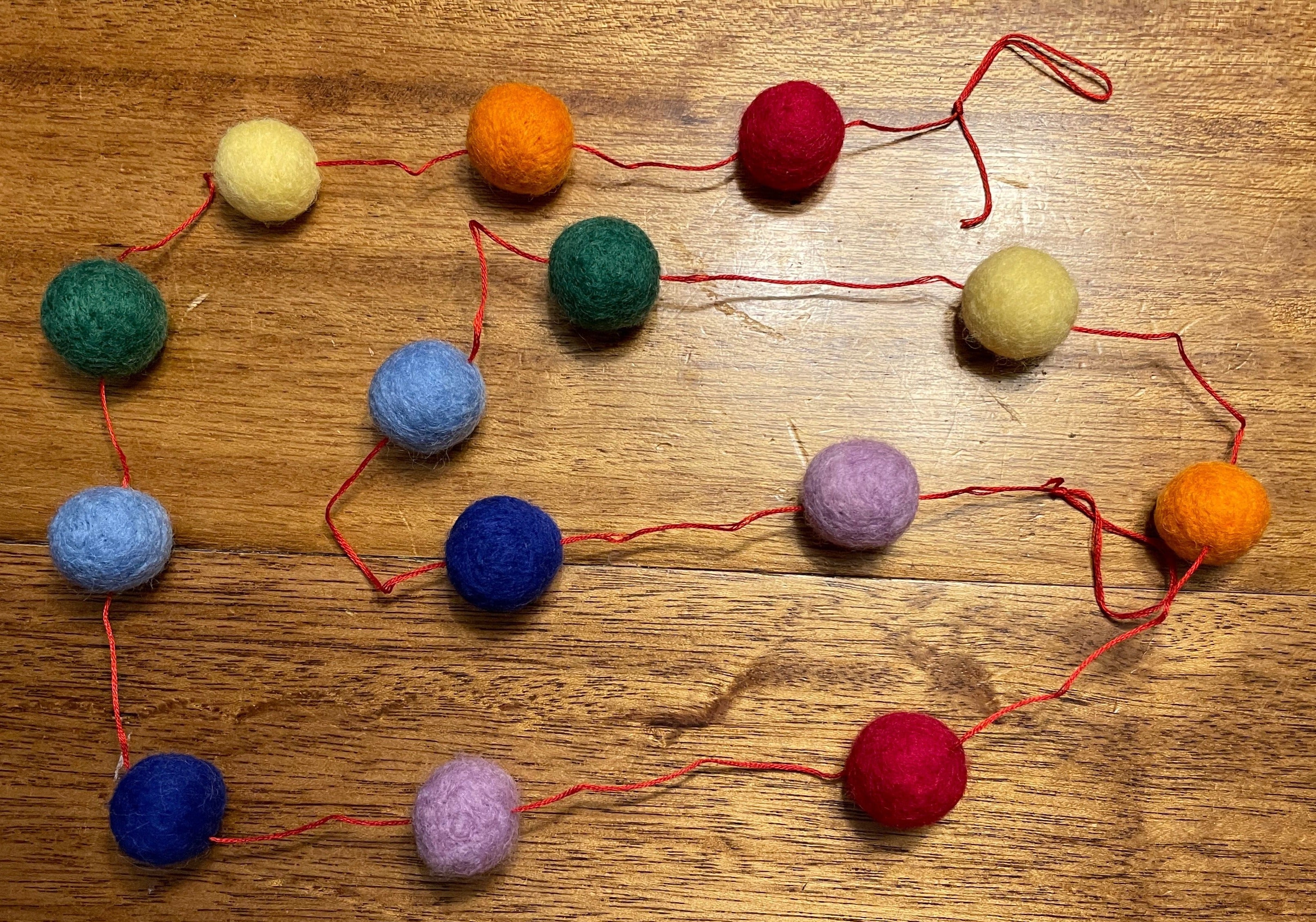 Hand-Felted Pom Garlands - 4'
