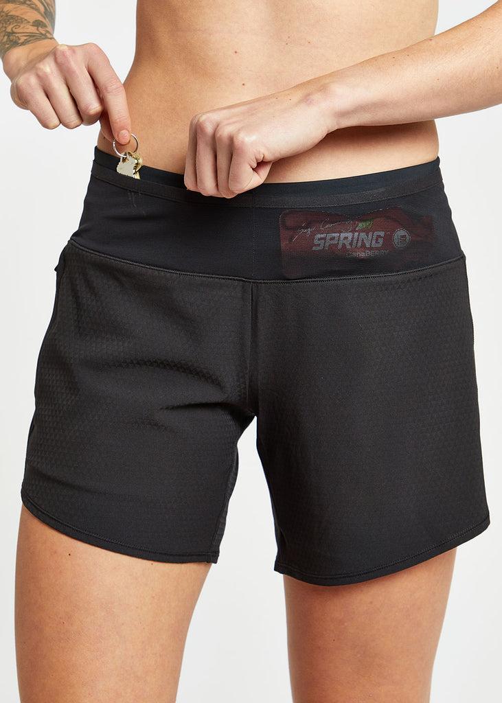 Women's Long Toolbelt Roga Shorts | Black