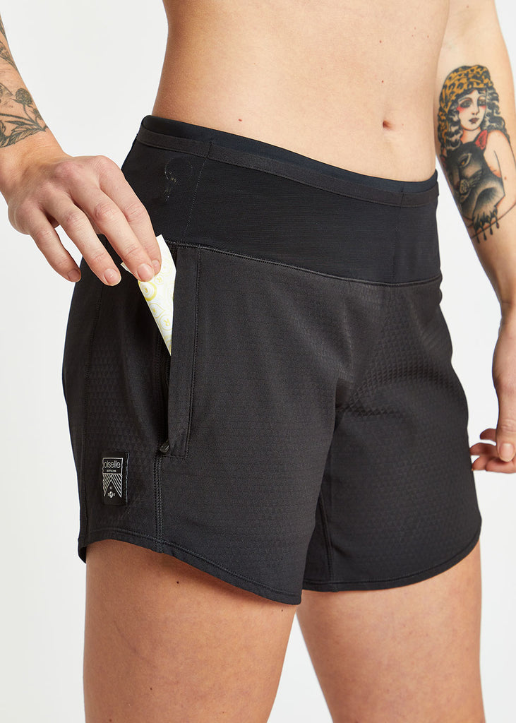 Women's Long Toolbelt Roga Shorts | Black