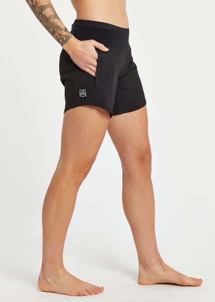Women's Long Toolbelt Roga Shorts | Black