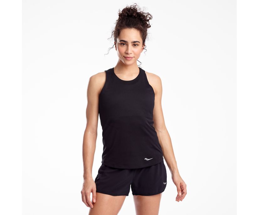 Women's Stopwatch Singlet | Black