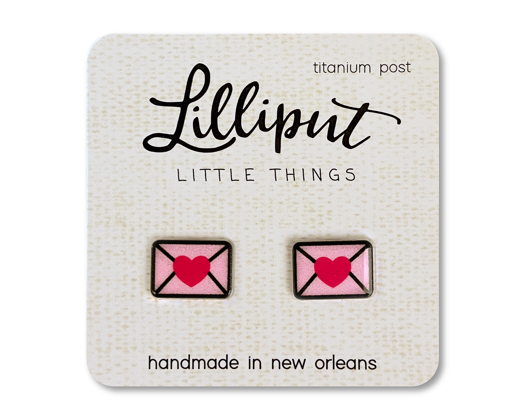 Love Letter Earrings: Pink