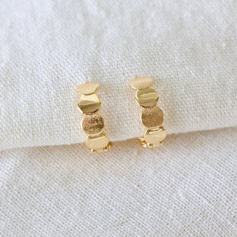 Full Moon Huggie Hoop Earrings