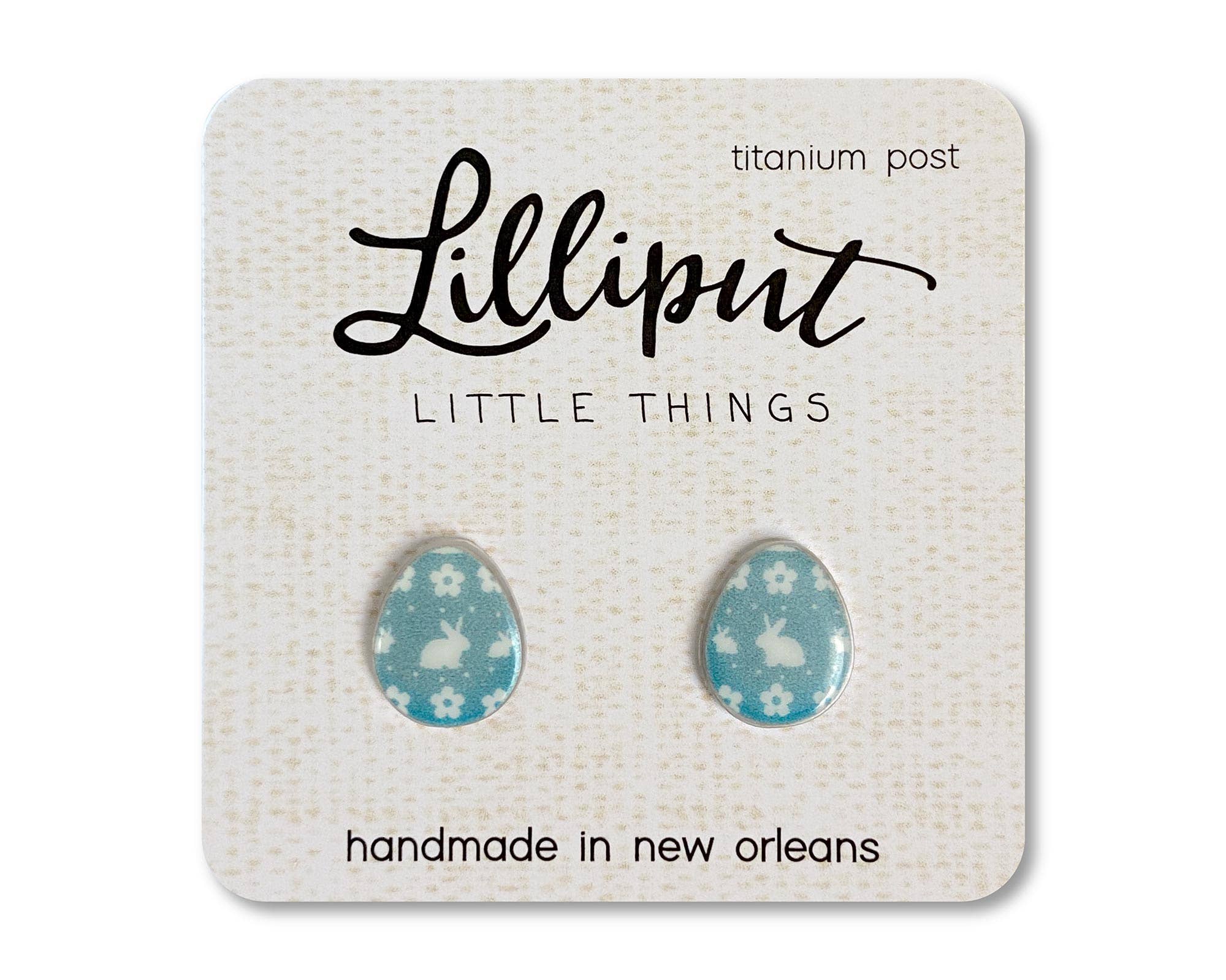 Easter Egg Earrings: Blue