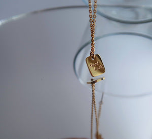Square Good Luck necklace